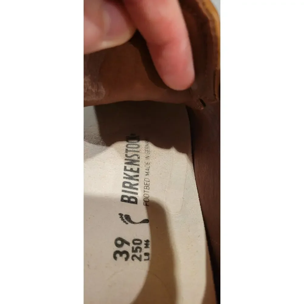 Birkenstock Bend Low Cognac Leather Sneakers Womens EU 39 US 8-8.5 German - Picture 6 of 6